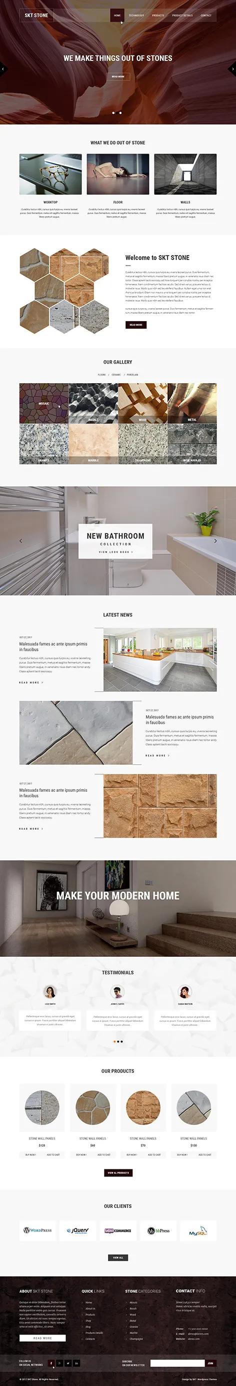 SKT Stone Pro - Stone WordPress theme