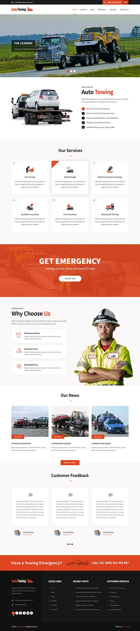 Towing - Towing WordPress theme