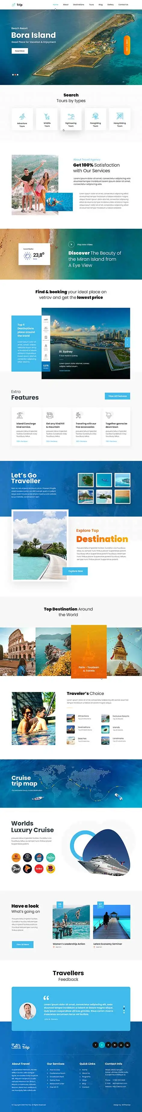 The Trip - travel WordPress template