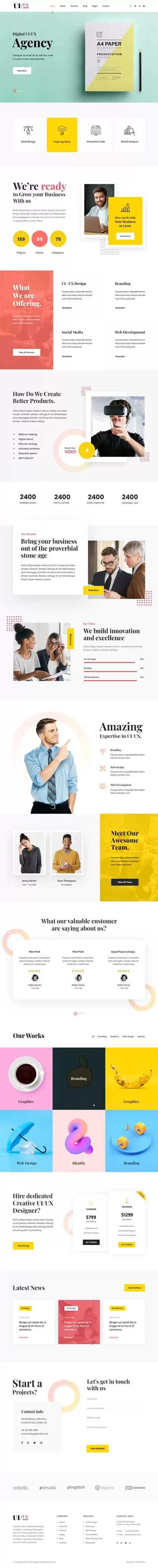 SKT UI UX Pro - UX Portfolio WordPress Theme