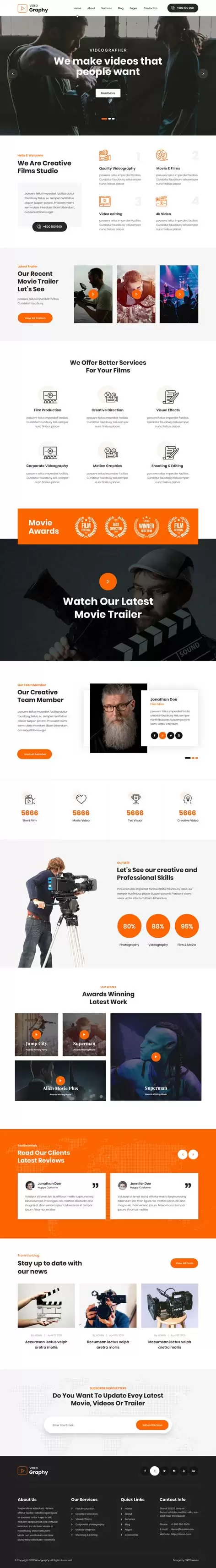 SKT Videography Pro - Video Production WordPress Theme