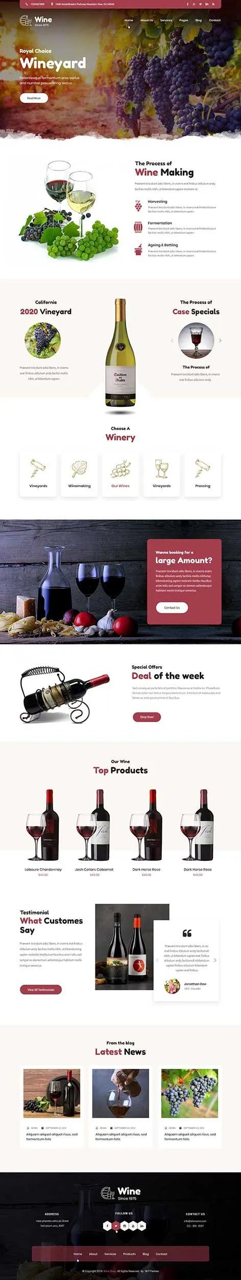 Wine Pro - Wine Brewery WordPress theme