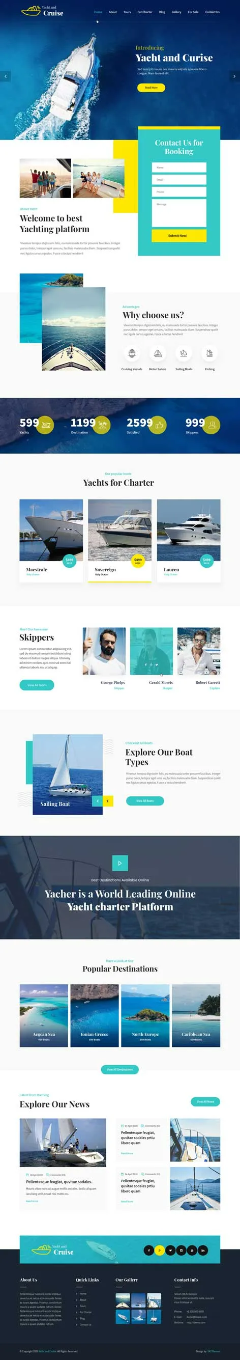 Yacht and Cruise - Yacht and Cruise WordPress theme