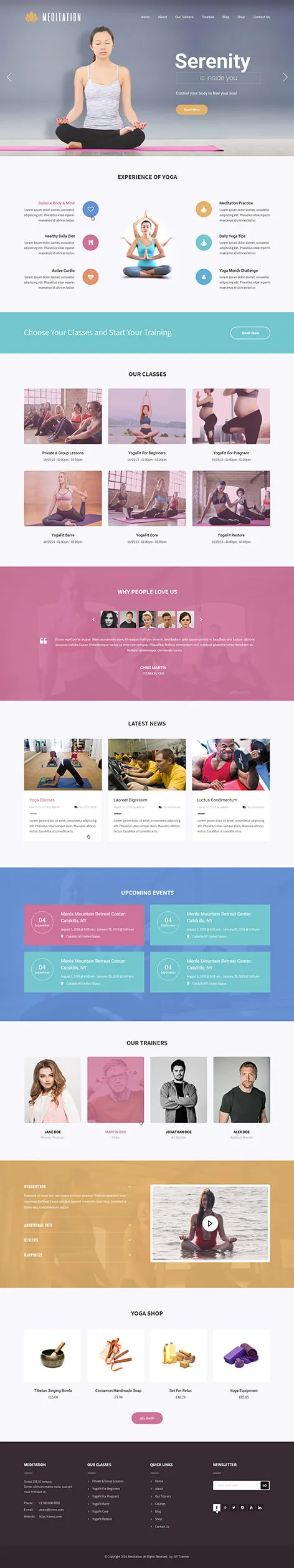 Meditation Pro - Yoga Studio WordPress theme